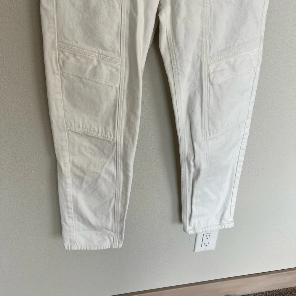 NWOT AGOLDE Cooper Cargo Jeans Milkshake White Denim Casual Women’s 25 - Picture 6 of 13